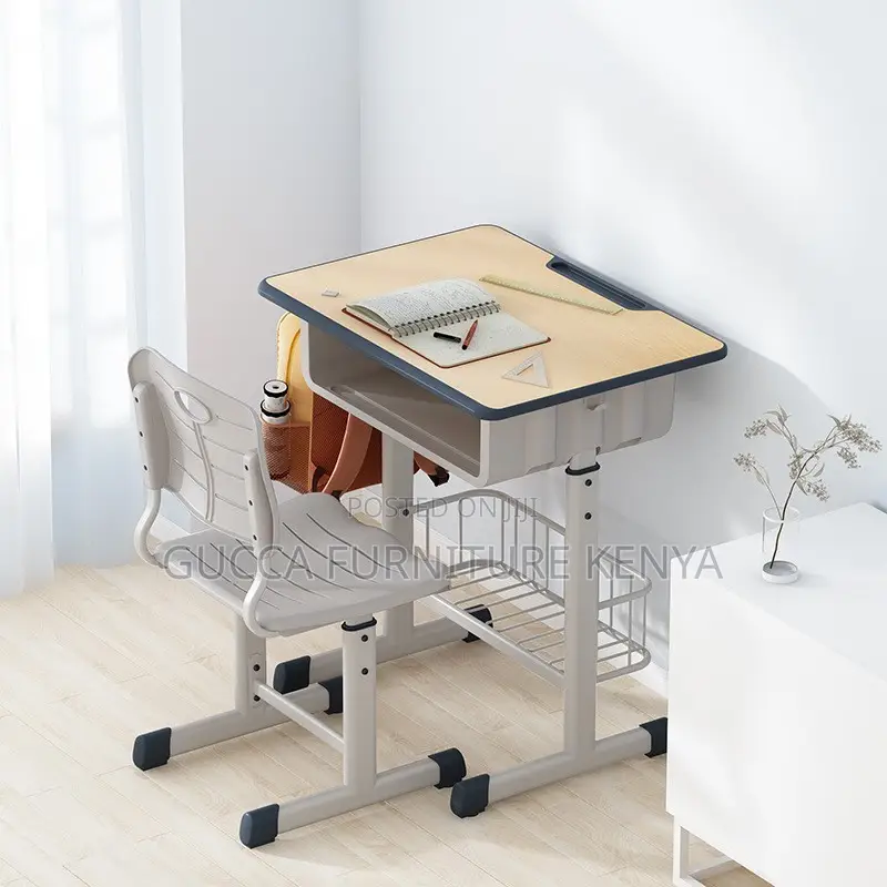 Modern Adjustable Kids Desk And Chair Study Set