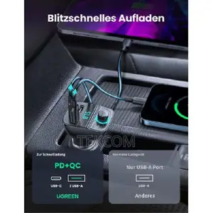 Ugreen Bluetooth Car Charger (5.0+Pd+Qc3.0+Usb Flash Drive+Tf)