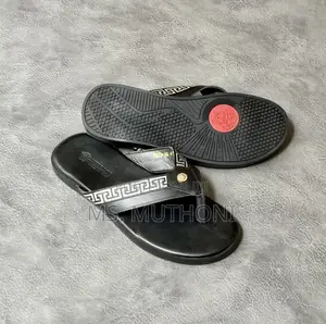 Black Prada Quilted Nappa Leather Slide Sandals.