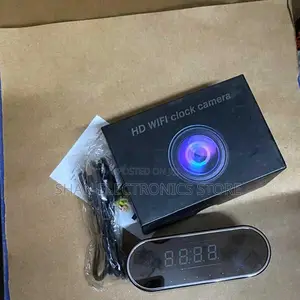 Table Clock Adjustable Zoom Real Time Wifi Cam 1080p Hd Wifi Clock