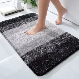 Plush Bathroom Rug Non Slip Bath Mat Water Absorbent Size 60*40cm