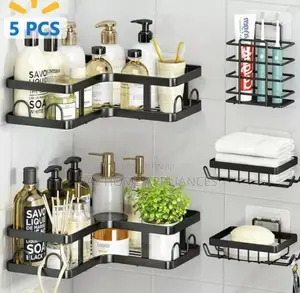 5pcs Set Triangular Shower Caddy Shelf/Bathroom Organizer Rustproof.