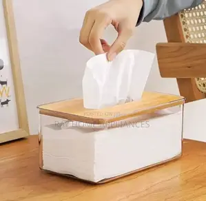 *Nordic Minimalist Tissue Box /Serviette Holder With Bamboo Lid