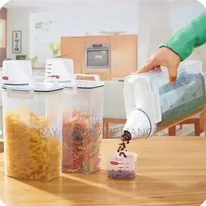 Cereal Storage Container With Measuring Cup and Handle Capacity 2l