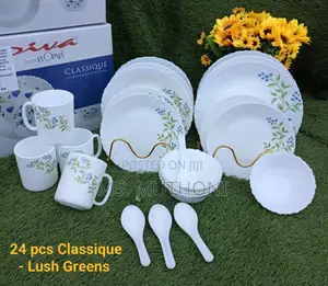 Diva 24 PCS Classique Mystrio Black Dinnerware Set.