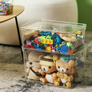 2pcs Acrylic Storage Containers Size: Small 25*15*18,Big 25.5*18*25