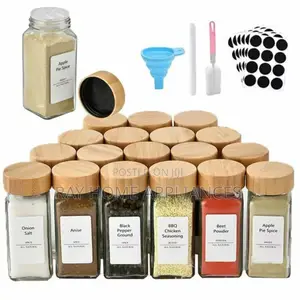 29 PCS Set Glass Storage Jars With Bamboo Lid 120ml