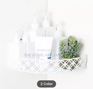 Heavy Duty Corner Self-Adhesive Bathroom Rack White