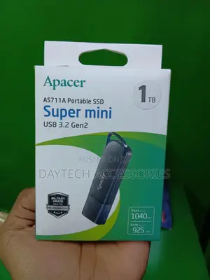 Apacer 1tb As711a Usb 3.2 Gen2 Portable SSD – Up to 1040 Mb/S Read