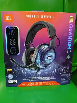 JBL Quantum One Noise-Canceling Wired Over-Ear Gaming Headset (Black)