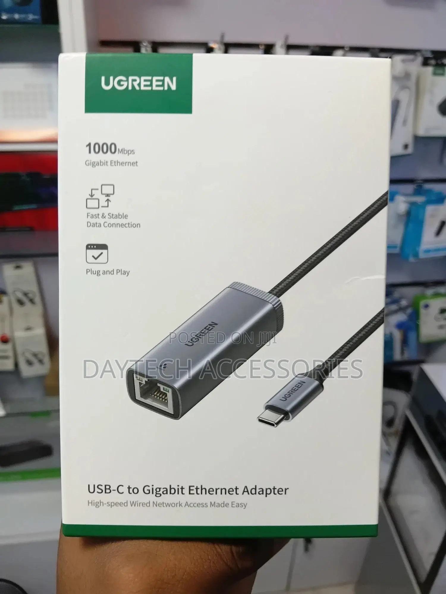 Ugreen Type C 3.1 Gen1 to Gigabit Ethernet Adapter - Gray