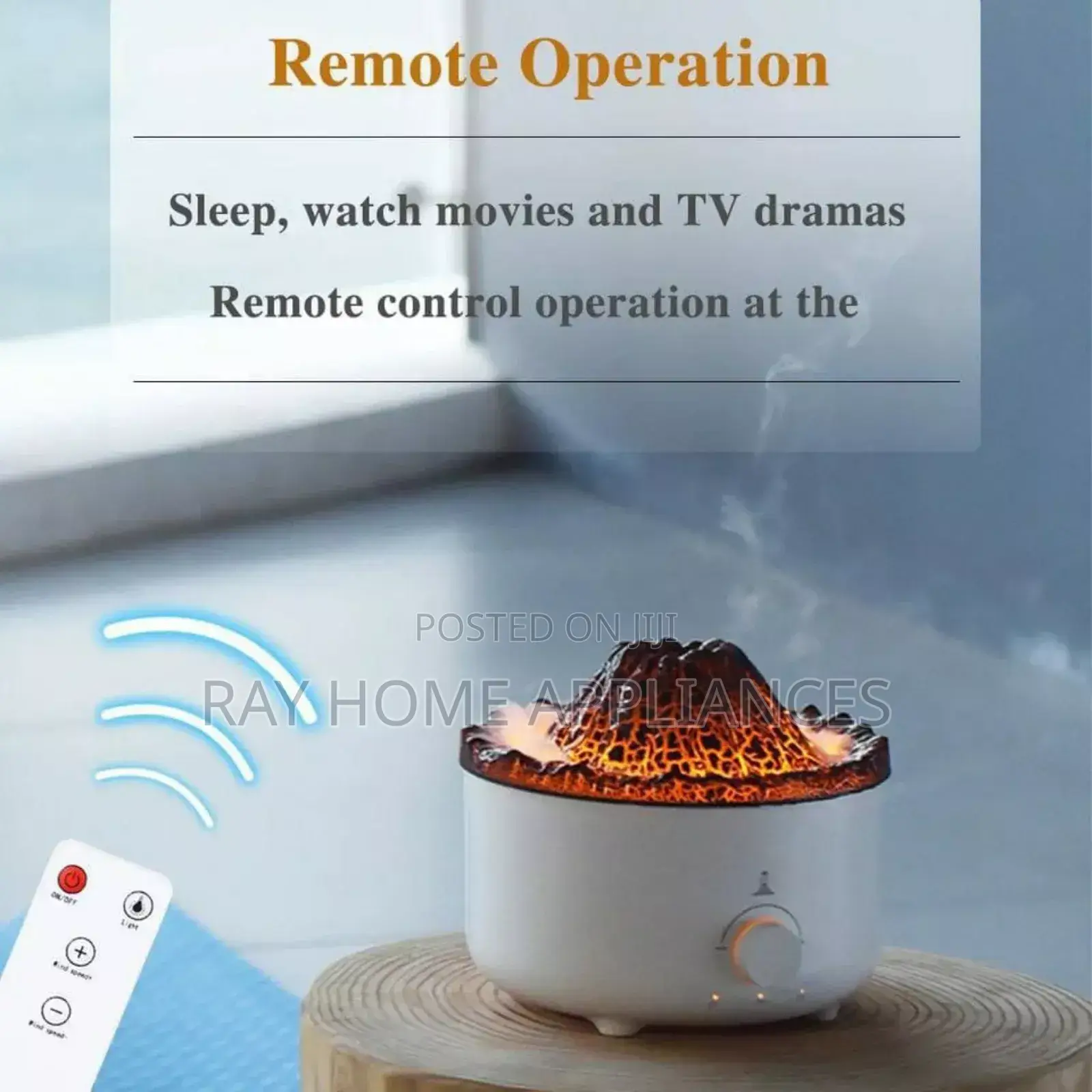 Volcano Aromatherapy Diffuser/Humidifier 560ml Two-Speed Timing 3h/6h.