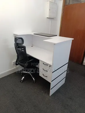 Modern Reception Desk and Chair