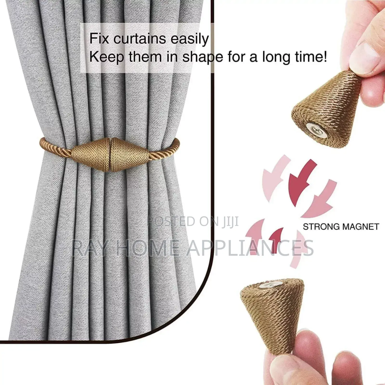 Magnetic Curtain Tiebacks (2pcs)
Handmade