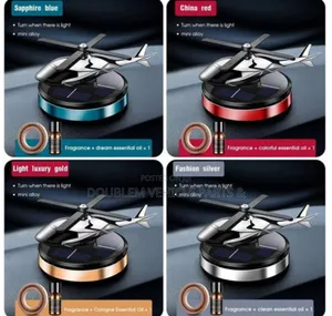 Solar Car Air Freshener Airplane Helicopter Solar Rotary Aromatherapy
