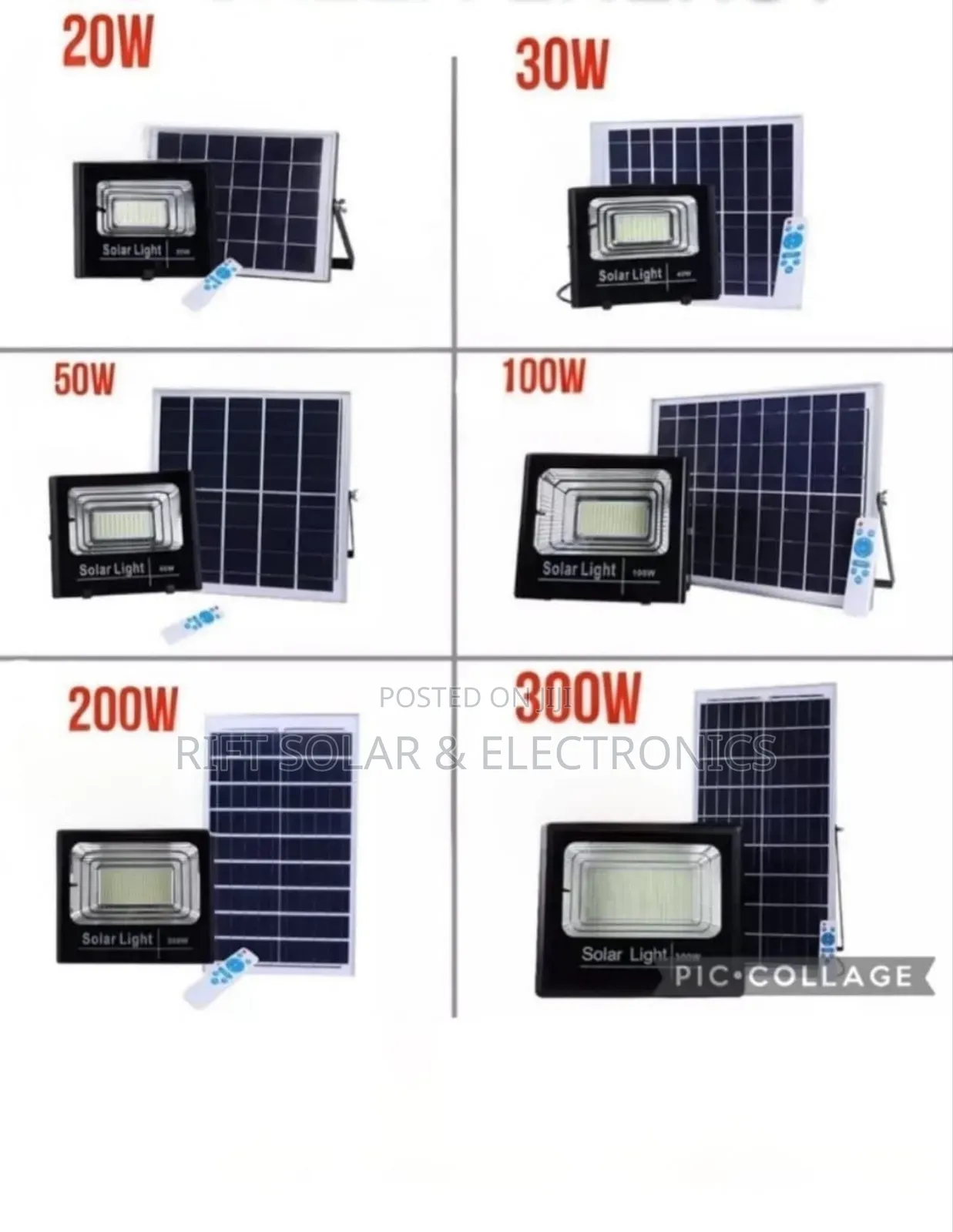 300 Watts Solar Floodlight Complete Plus Solar and Mounting Bracket