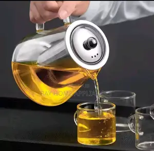 Borosilicate Tea Decanter Glass With Gold Infuser Capacity:1000ml