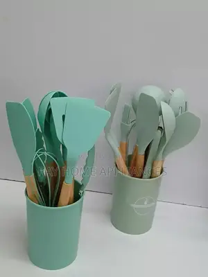 11pieces Cooking/ Serving Spoons Set With Holder Silicone