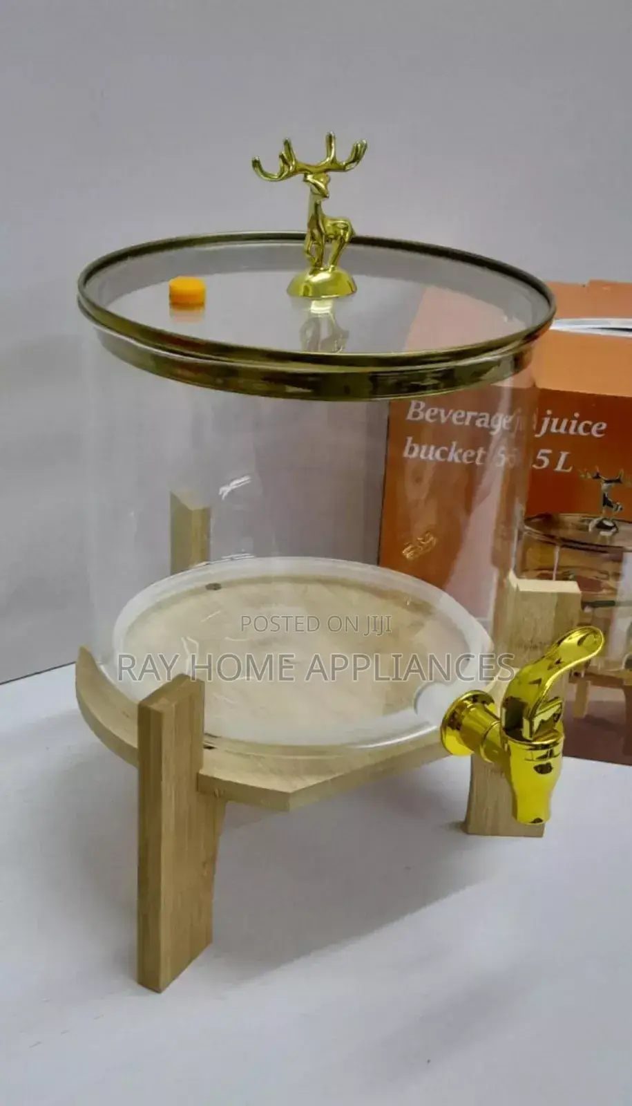 Juice/Beverage Dispenser 5.5 Litres With Bamboo Stand