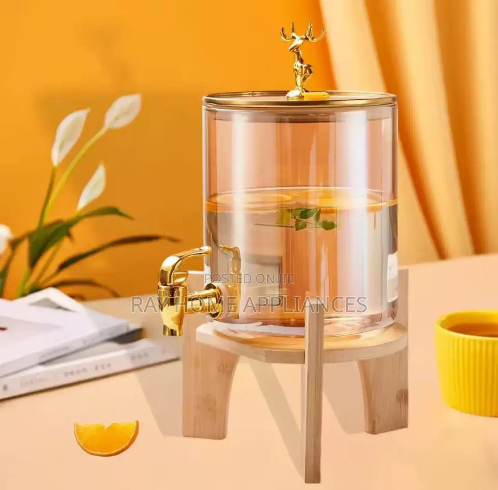 Juice/Beverage Dispenser 5.5 Litres With Bamboo Stand