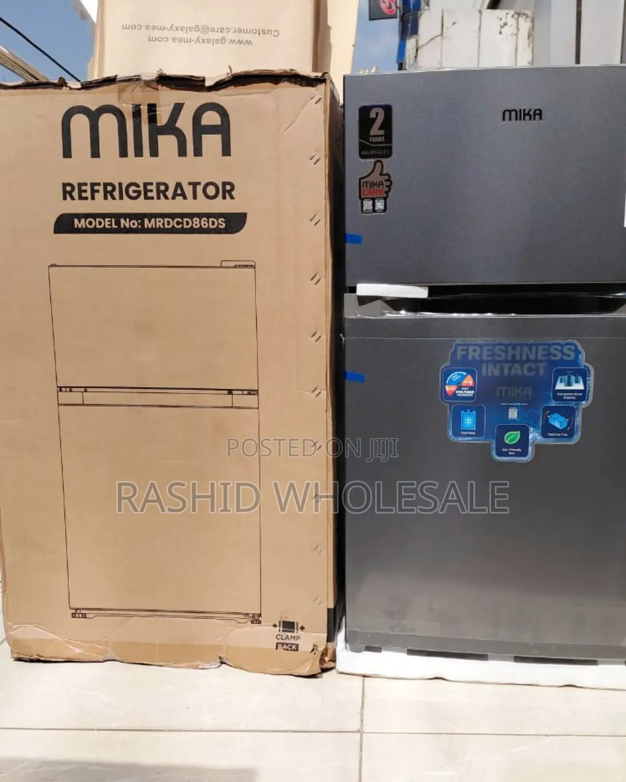 Mika 85l Double Door Refrigerator
