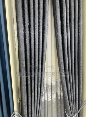 Dark Grey Heavy Curtains Curtains Environmental Friendly