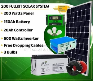 Rift Solar 200 Watts Home Solar Package for Tv 24" , Lighting Music