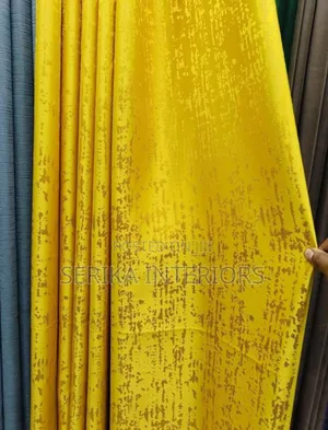 Golden Curtains Yellow Curtains Environmental Friendly Approved