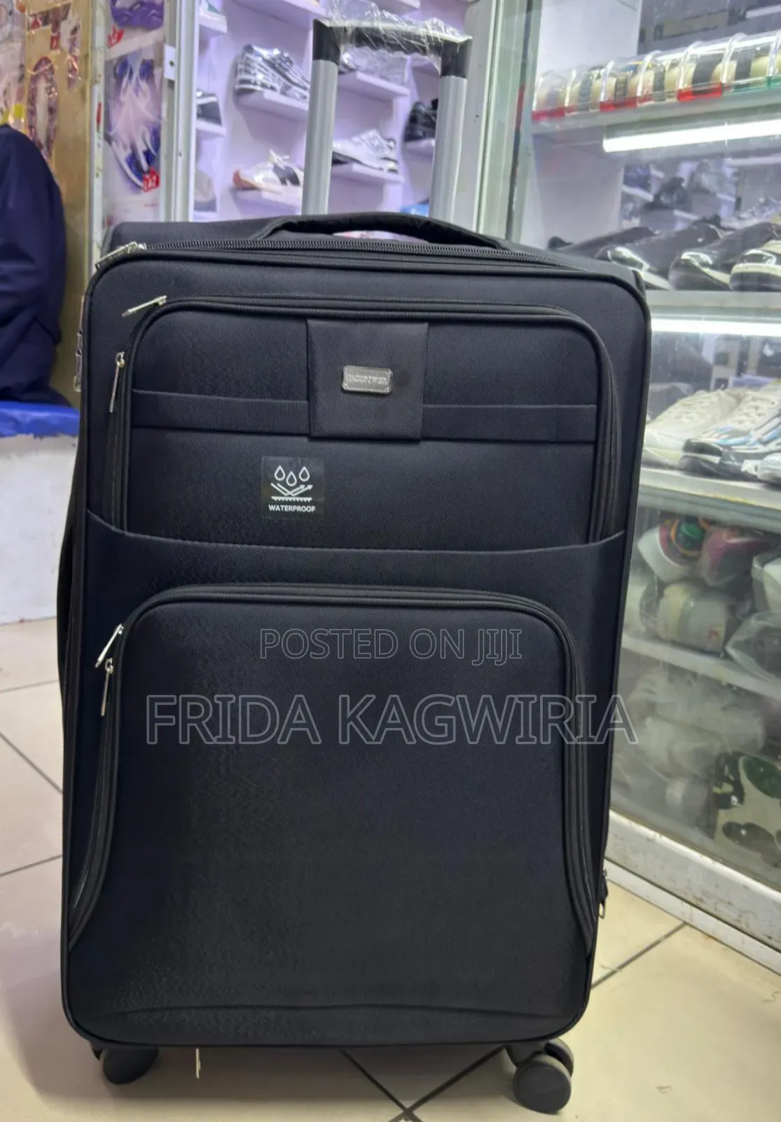 Small Fabric Suitcase 
Black