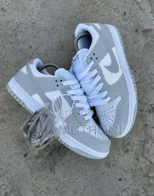 Nike Dunk Low "Two Tone Grey" or "Pure Platinum/Wolf Grey" Sneakers.