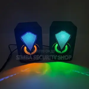 X2 RGB Gaming Usb Pc Speakers Led Wired Computer Laptop 6w Backlit 2.0