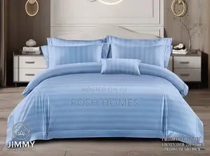 Blue Quality Stripped Duvet Cover