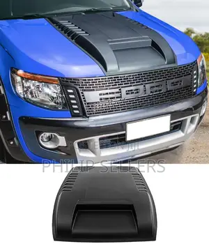 Bonnet Hood Scoop Cover Matte Black for Ford Ranger