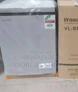 Colour Silver Volsmart 90l Freezer. Silver
