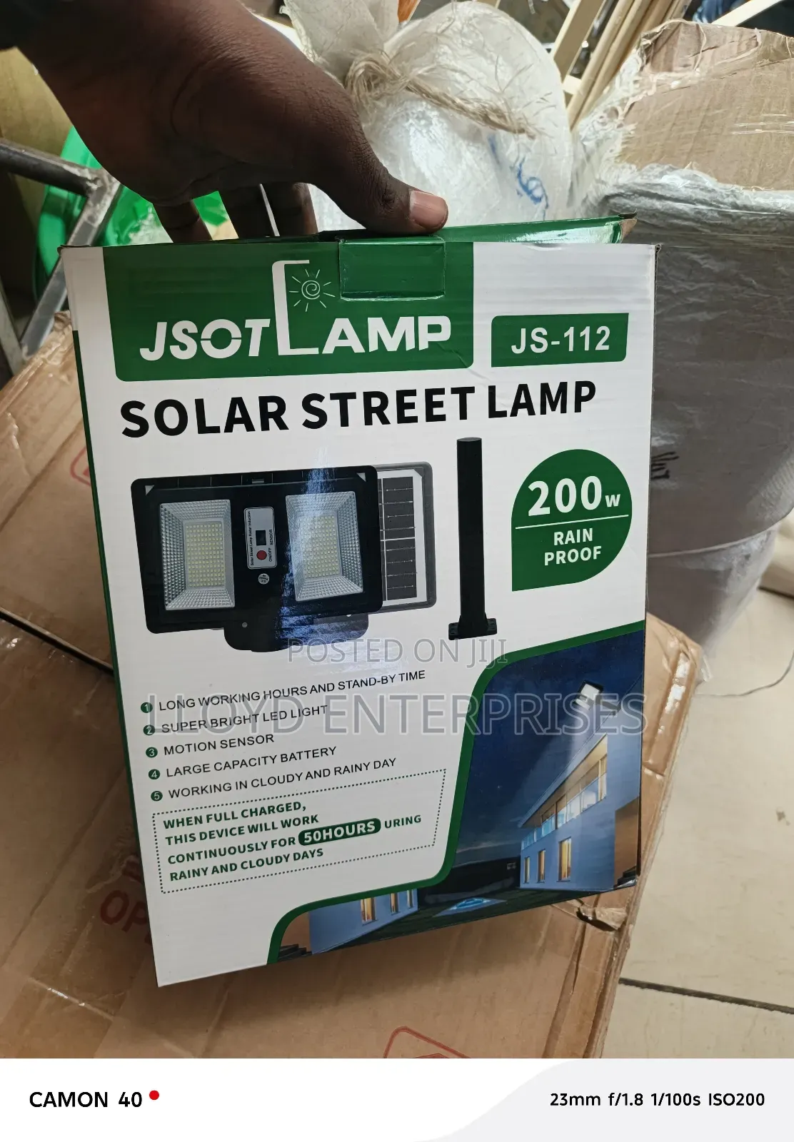 200watts Solar Street Light -50hrs Light Time