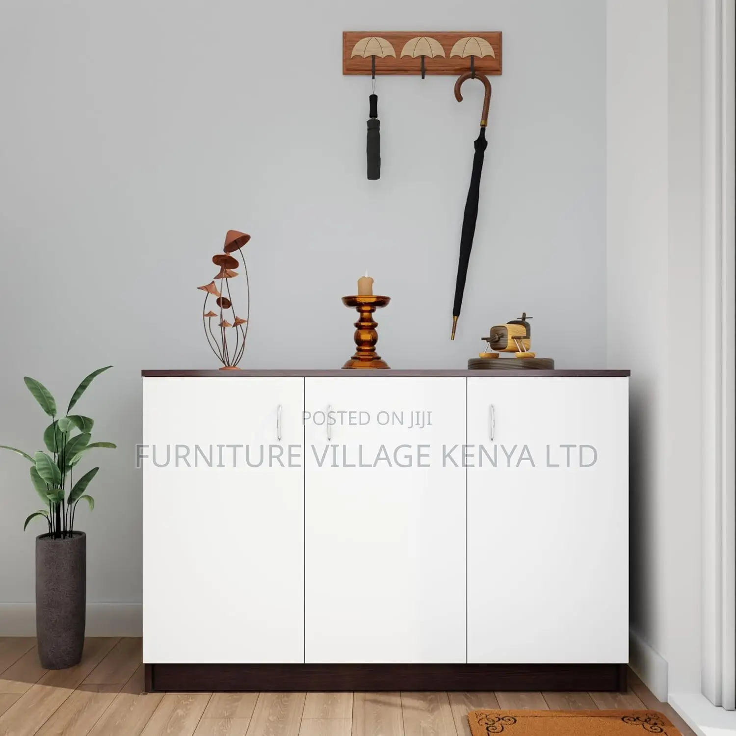3-doors Credenza Storage Cabinet