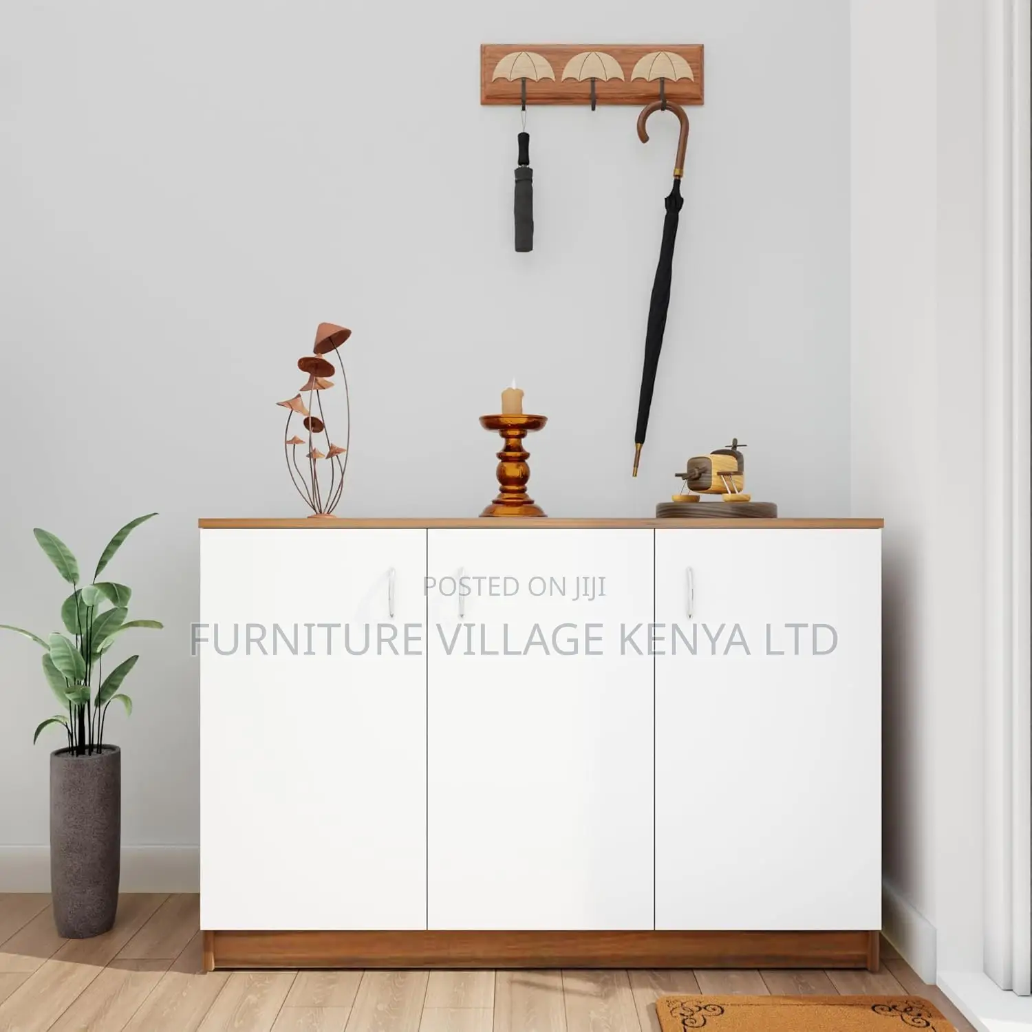 3-doors Credenza Storage Cabinet