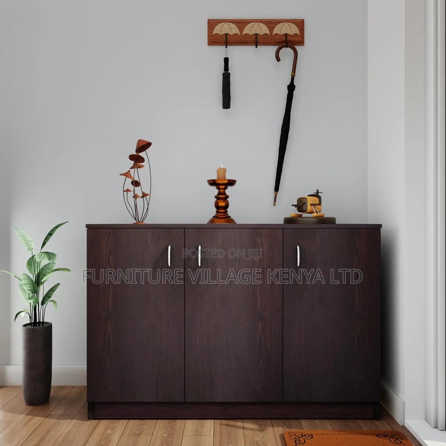 3-doors Credenza Storage Cabinet