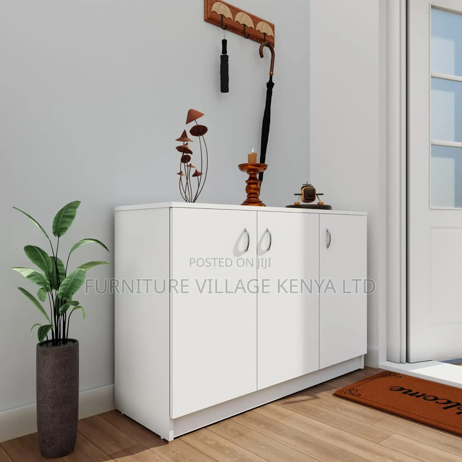 3-doors Credenza Storage Cabinet