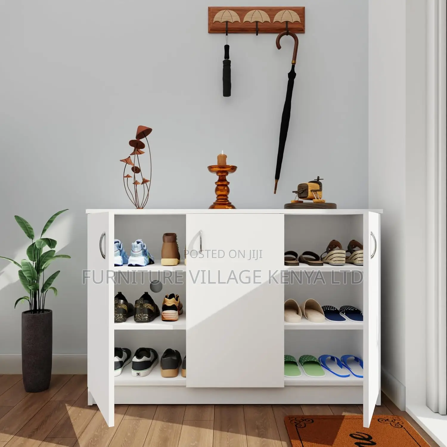 3-doors Credenza Storage Cabinet