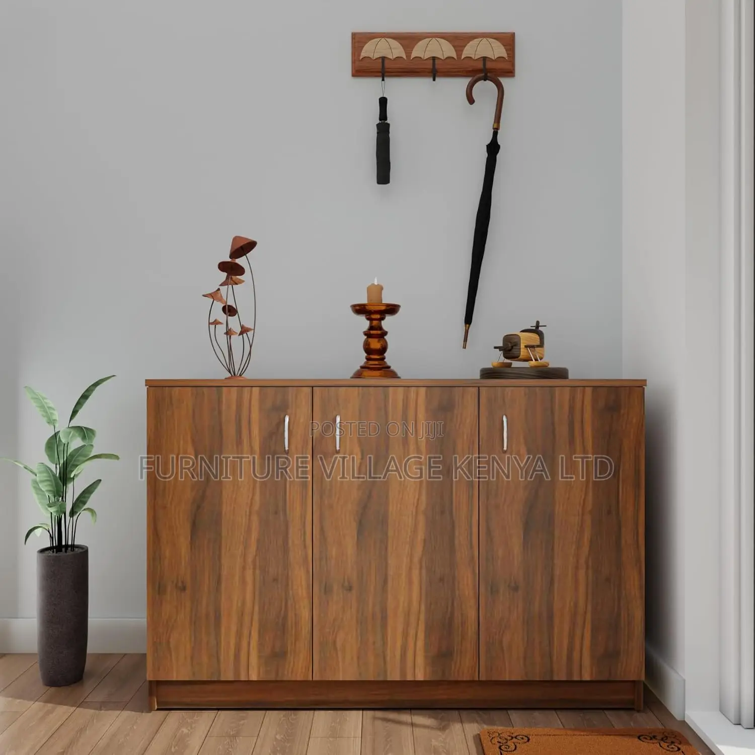 3-doors Credenza Storage Cabinet