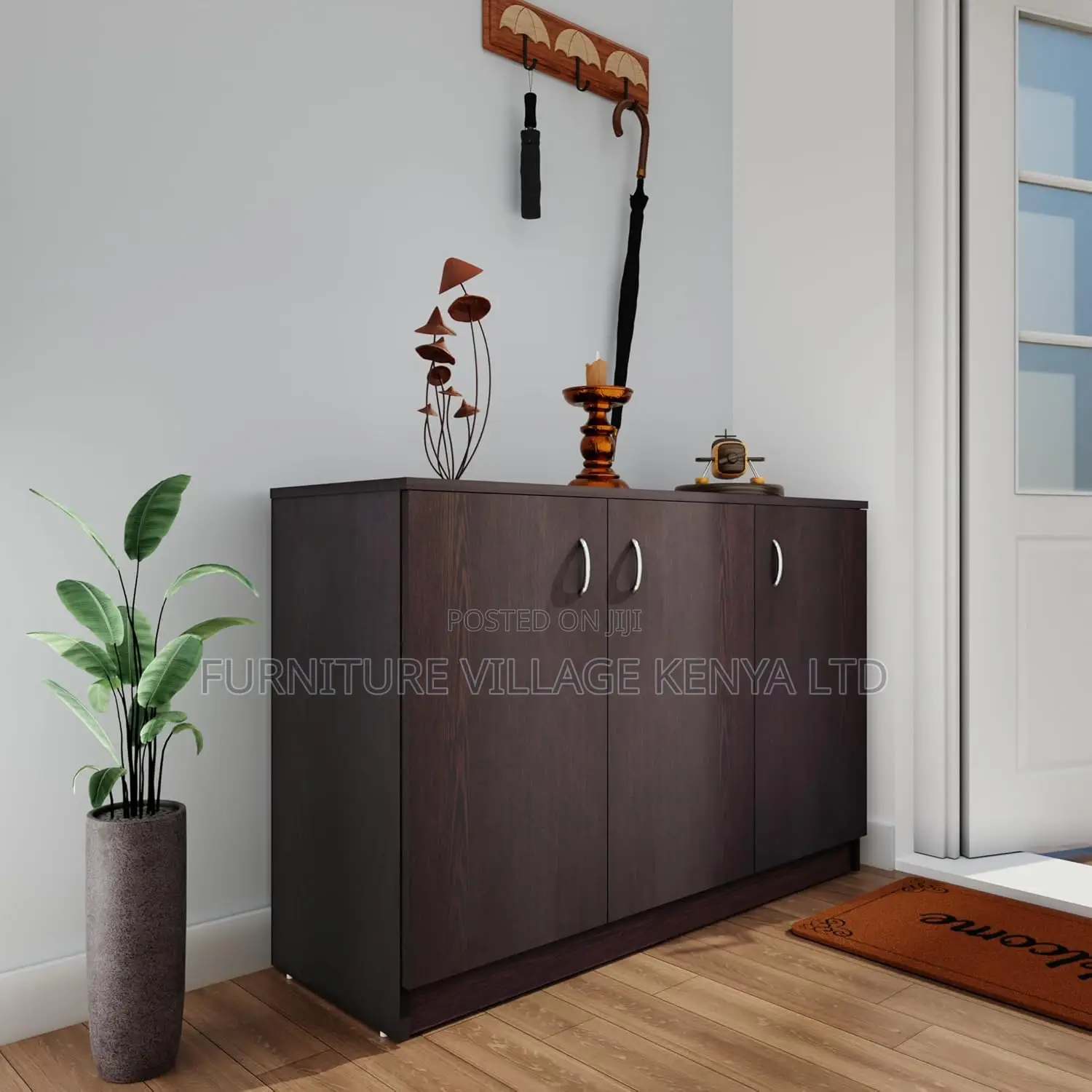3-doors Credenza Storage Cabinet
