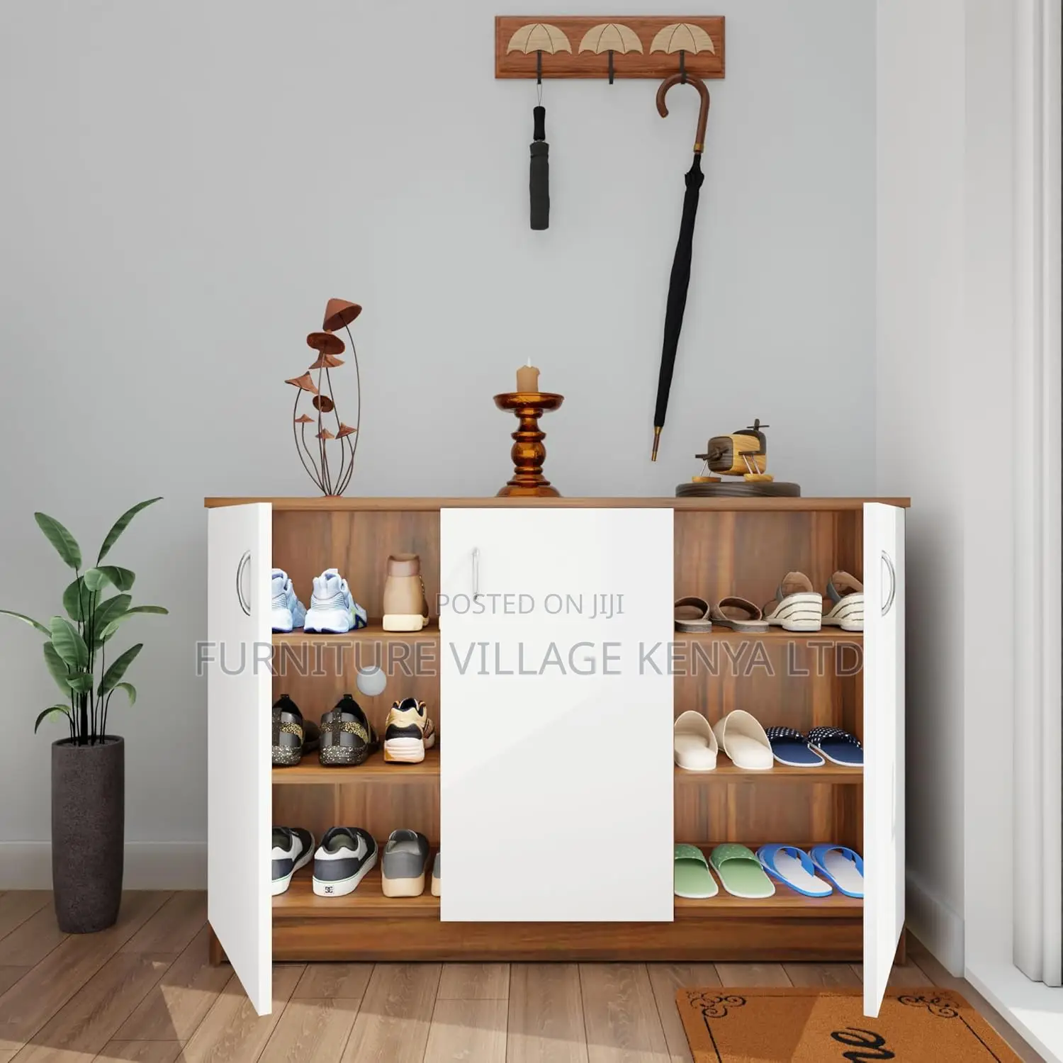 3-doors Credenza Storage Cabinet