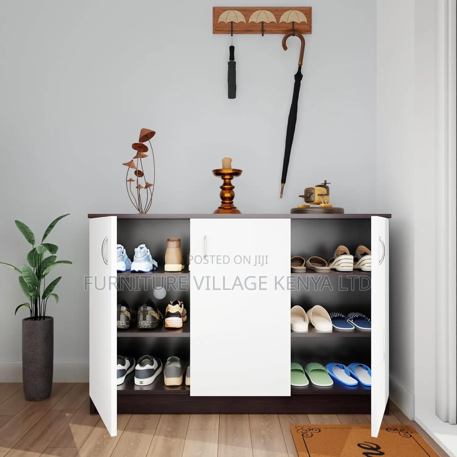 3-doors Credenza Storage Cabinet
