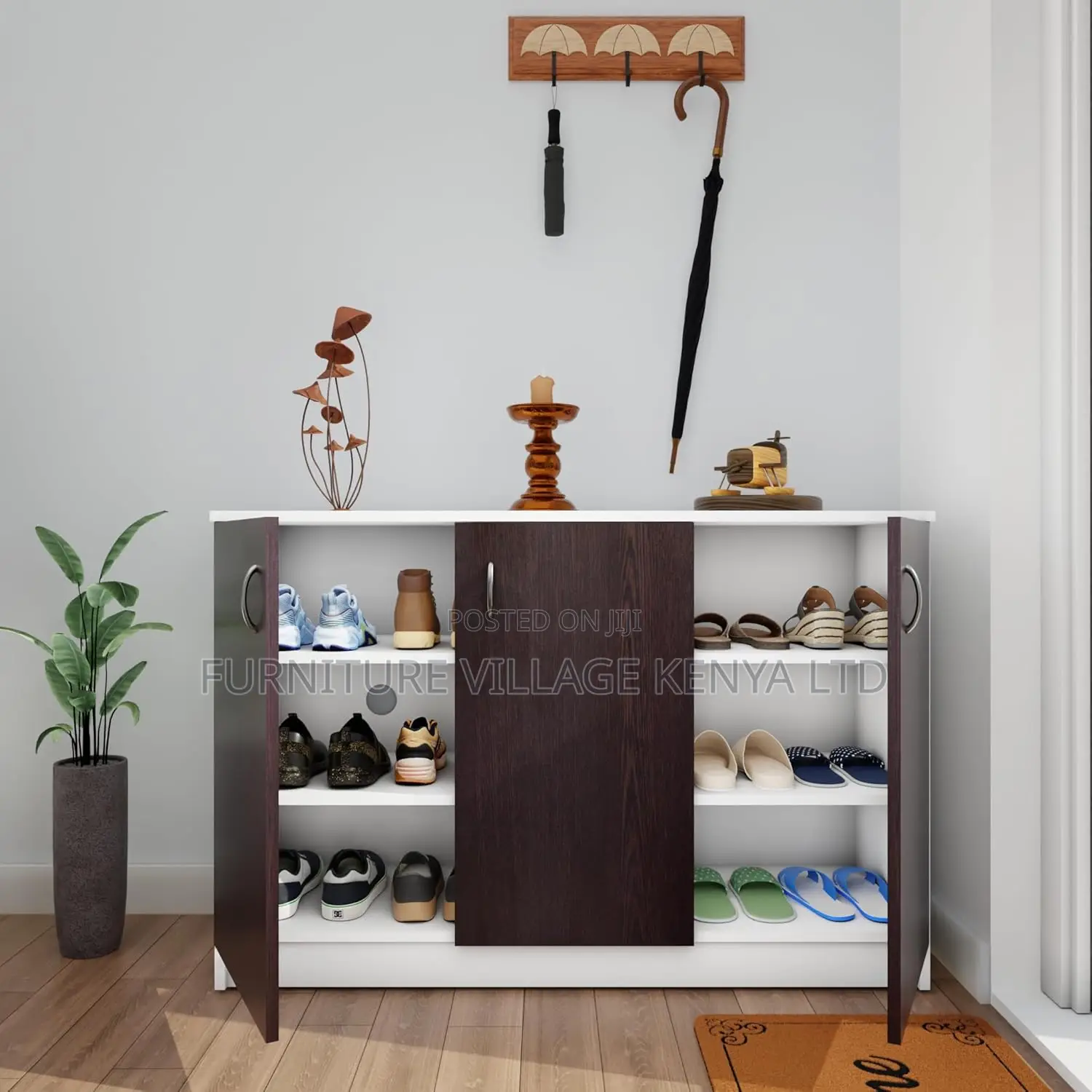 3-doors Credenza Storage Cabinet