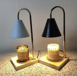 ( Flame Free) Electric Candle Warmer Lamps With a Wooden Base.