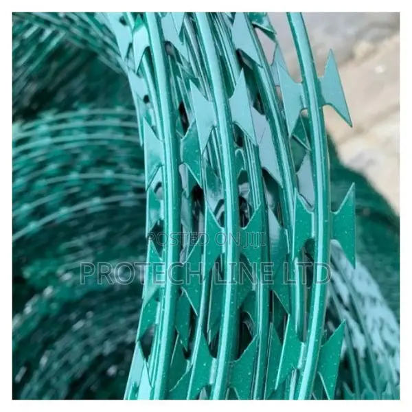 Galvanized Green Razor Barbed Wire