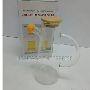 Oil Jar, Oil Jar With Bamboo Lid,