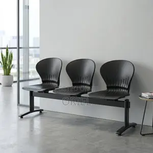 Office Waiting Bench : 3-Link Plastic Waiting Bench