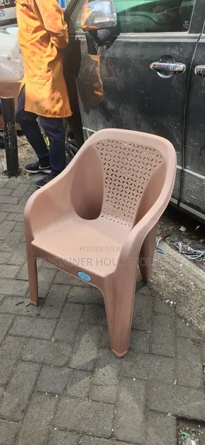 Pink Beige Strong Plastic Chair